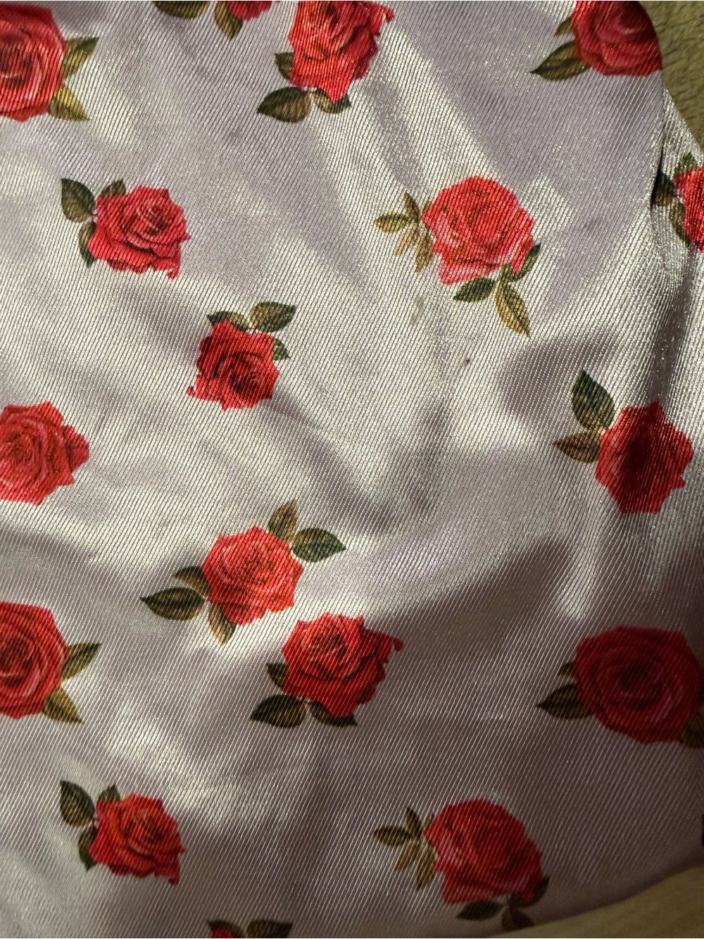 Urban Outfitters Rose Print Satin Slip Dress Romantic - Picture 5 of 6